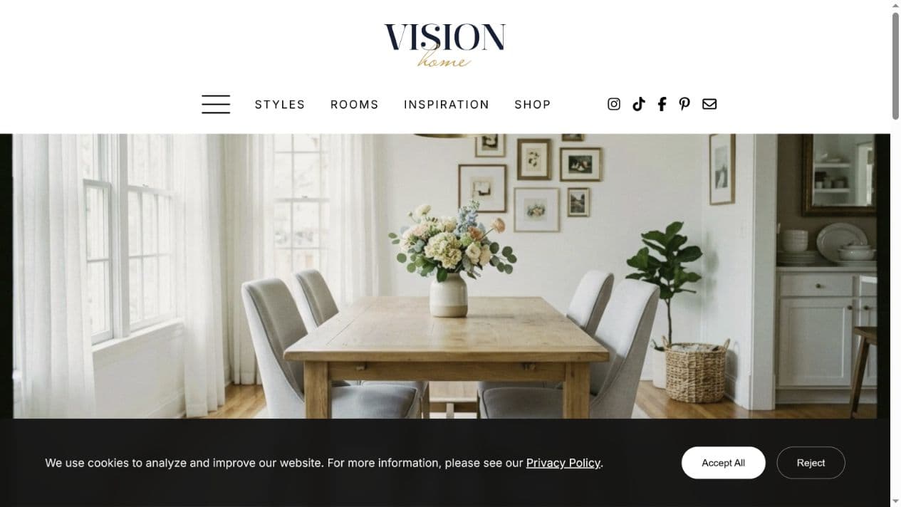 Homepage von Vision Home